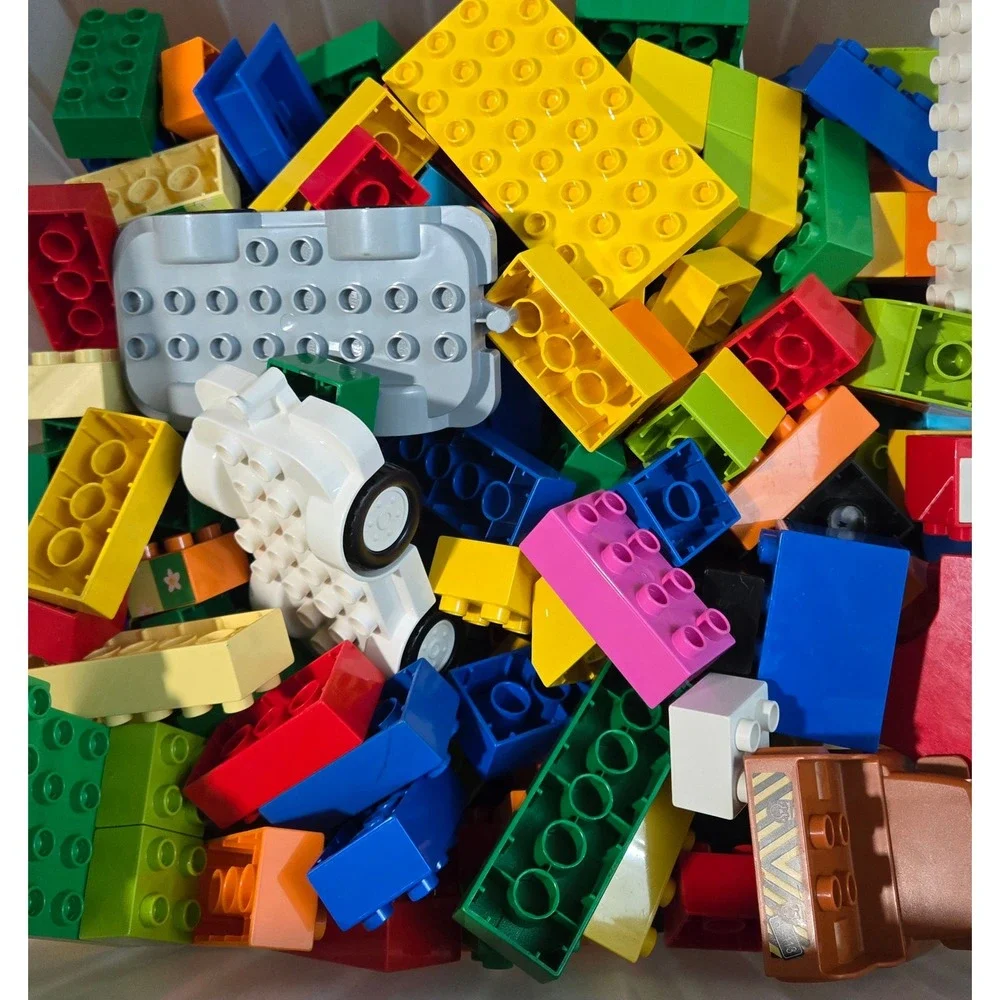 LEGO Duplo Bulk Lot Over 7lbs Mixed Bricks Figures Vehicles Building Blocks Toy